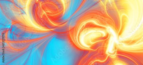 Summer flame. Abstract sunny background. Fractal artwork for creative graphic design