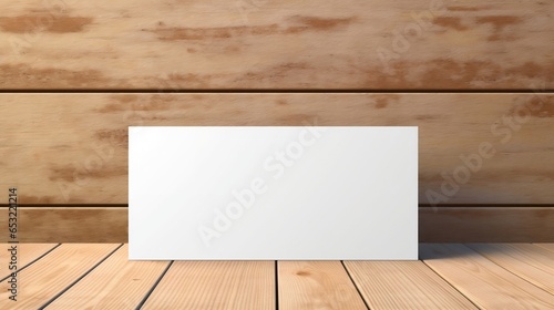 Blank White Paper on Wooden Table