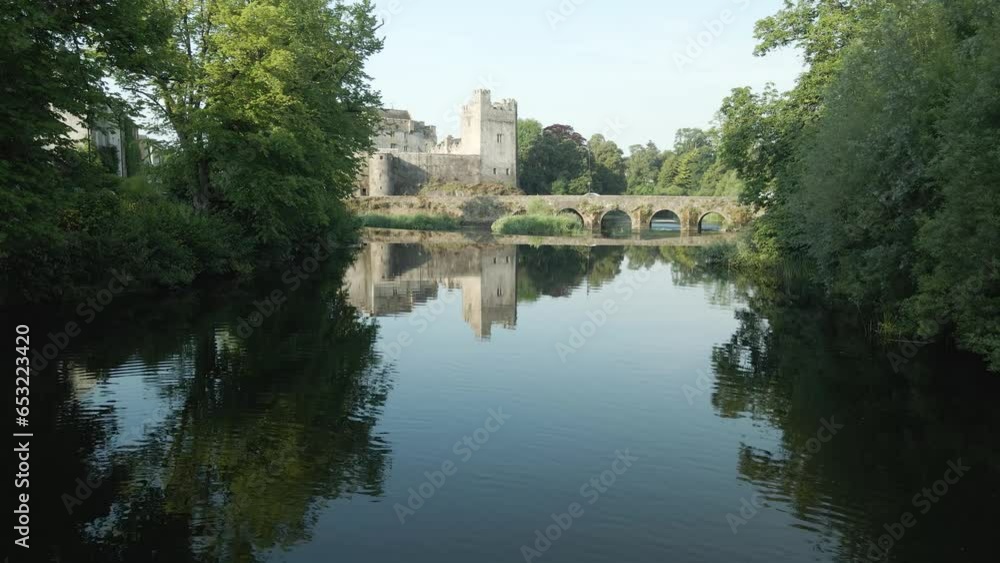 Meditative reflections of Mitchelstown bridge connecting Cahir Castle Ireland Meditative reflections of Mitchelstown bridge connecting Cahir Castle Ireland