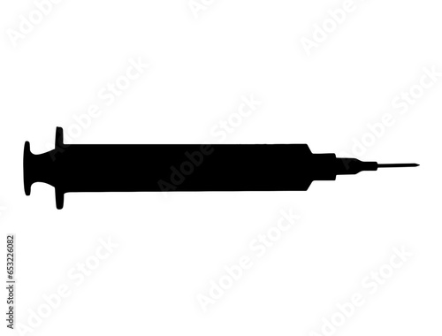 Syringe silhouette vector art