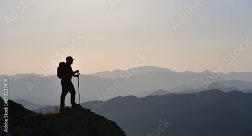 Man Watching the Spectacular View of the Sunset