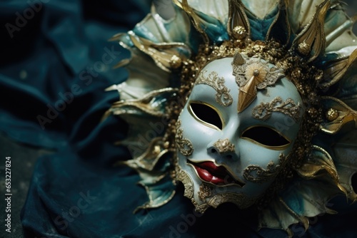 macro shot of a dramatic theatrical mask for drama class