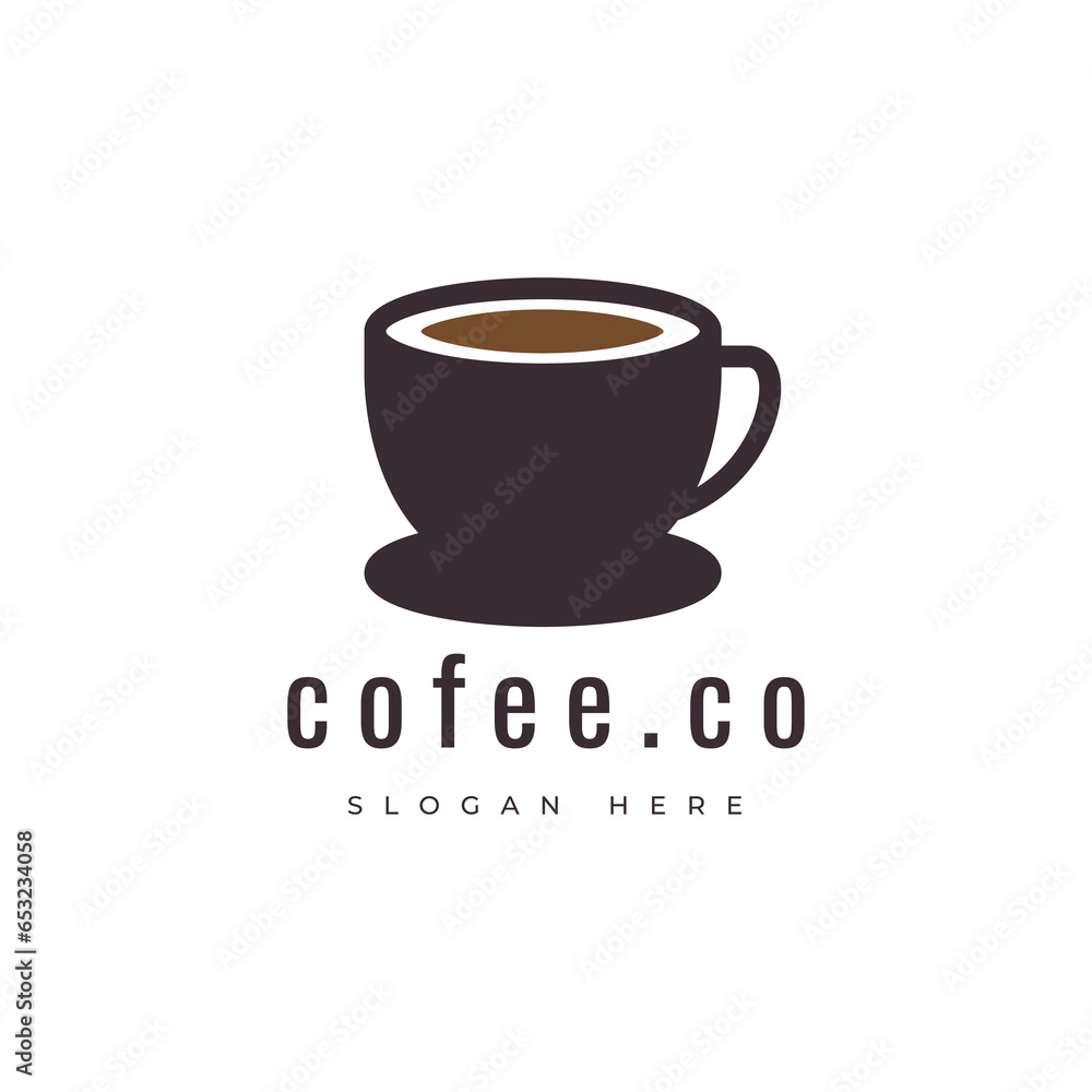 coffee mug minimal ceramic concept coffee shop logo design vector graphic illustration coffee mug minimal ceramic concept coffee shop logo design vector graphic illustration