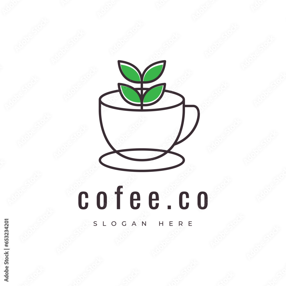 coffee mug minimal ceramic concept coffee shop logo design vector graphic illustration coffee mug minimal ceramic concept coffee shop logo design vector graphic illustration