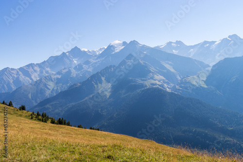 landscape in the mountains, mont blanc photo