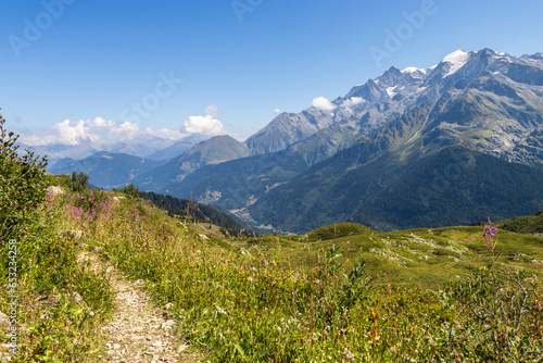 landscape in the mountains, mont blanc