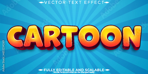 Cartoon text effect, editable comic and kids text style