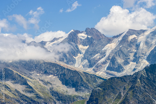mountains and clouds, mont blanc