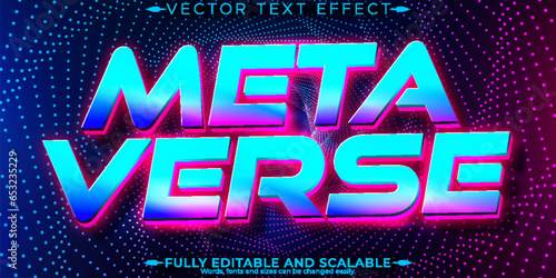 Metaverse text effect, editable crypto and nft text style