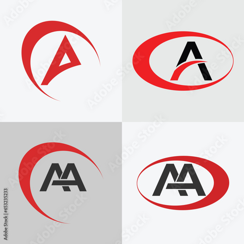 Free Download Initial Monogram AA A A Letter Logo Design Vector. Graphic Alphabet Symbol for Corporate Business Identity Pro Vector - GFXLoad
