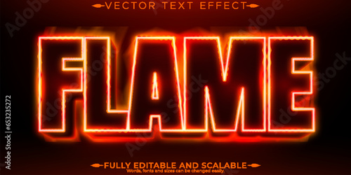 Fire text effect, editable flame and hell text style