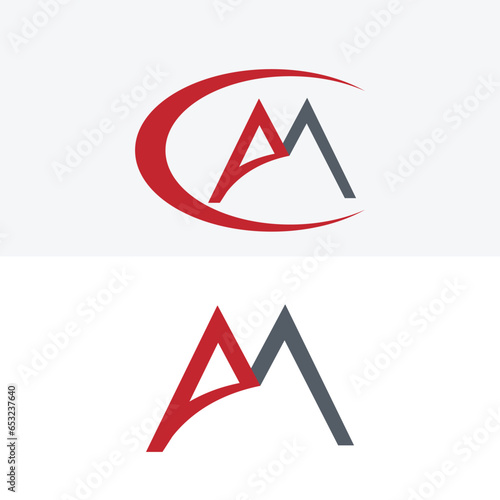 Initial Monogram AM A MA Letter Logo Design Vector. Graphic Alphabet Symbol for Corporate Business Identity Pro Vector