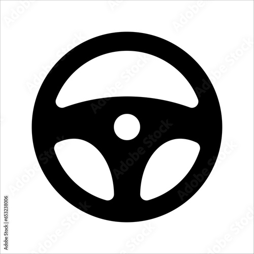 Steering wheel icon. Car, auto vector line icon. Automobile, machine, drive symbol. vector illustration on white background