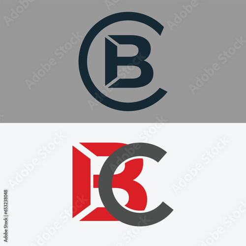 Monogram BC Logo Design. Simple unique BC CB logo Design for Financial, Development, Investment.BC Letter Linked Business Logo. Initial BC