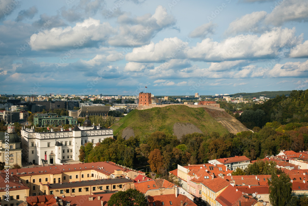 View from the Bell Tower of the St. John the Baptist and St. John the Apostle and Evangelist Church in Vilnius, Lithuania