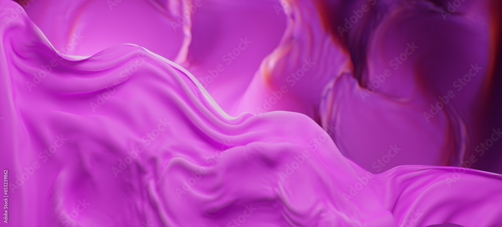 Obraz premium Abstract Pink Flag 3D Render Background (3D Artwork)