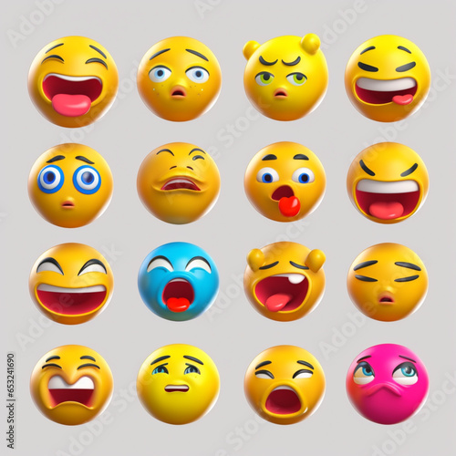 emoji mood chart with only these 5 emojis an emoj, generative ai © unique emoji