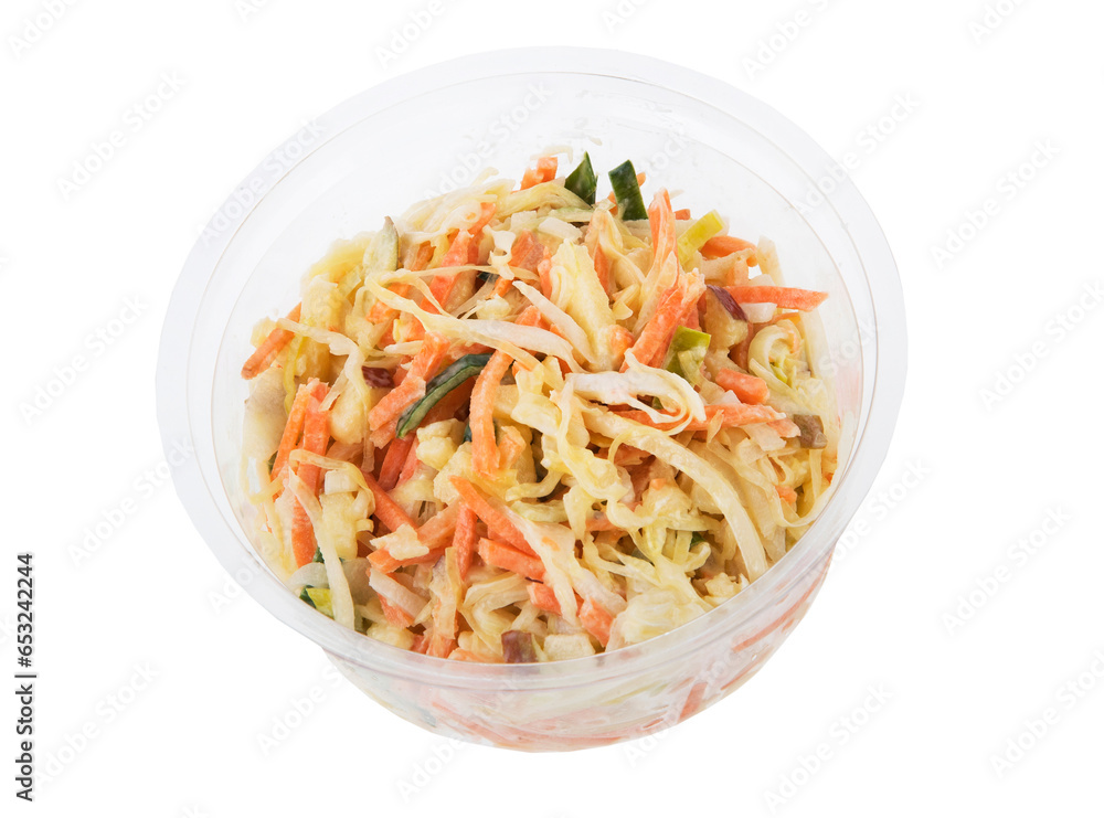 Fresh cut mixed vegetable fruit salad. Food. Packed in plastic bowl. Fresh cut mixed vegetable fruit salad. Food. Packed in plastic bowl.