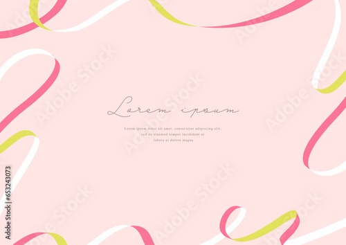 Cute ribbon vector design frame
