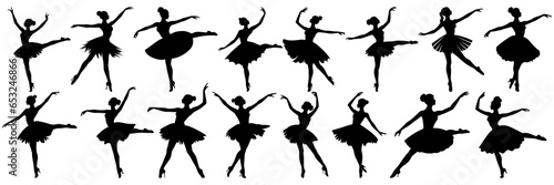 Dance silhouettes set, large pack of vector silhouette design, isolated white background