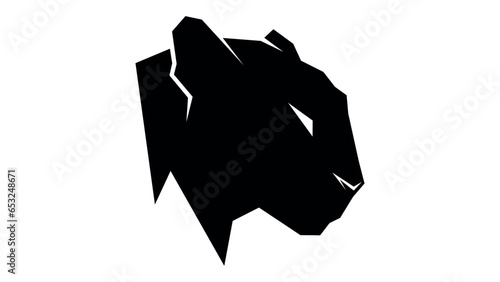 cat (puma, tiger, lion, panther) logo vector icon 