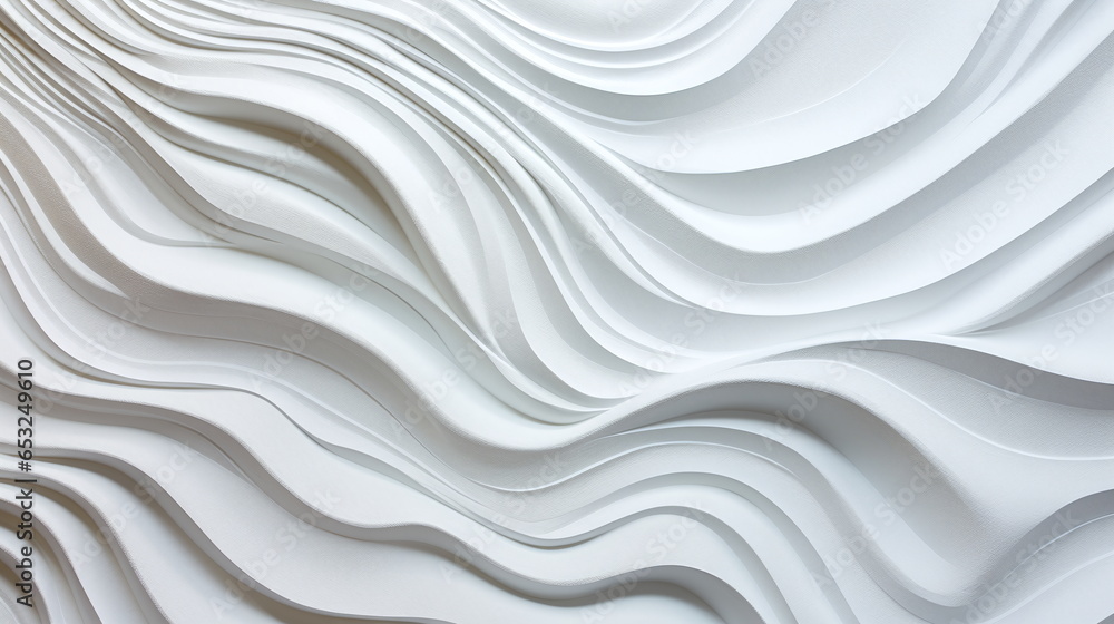 wavy pattern wooden background white color bas relief
