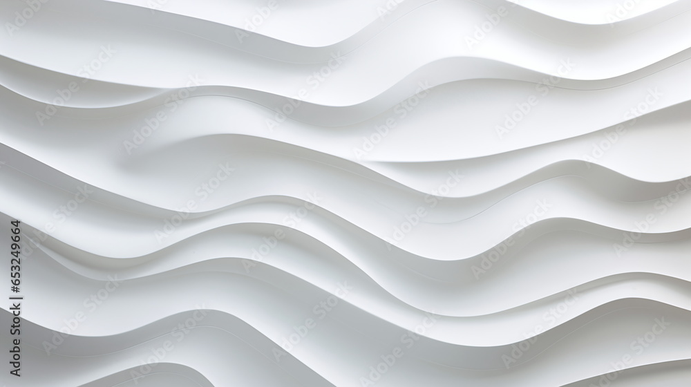 Obraz premium wavy pattern wooden paper background white color bas relief