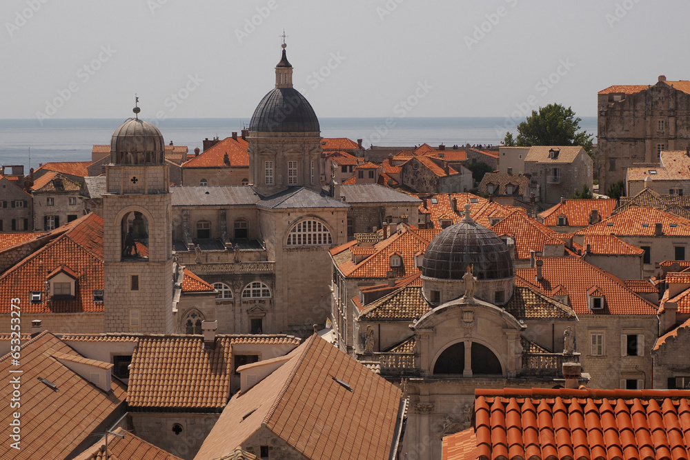 Fototapeta premium roof detail of Dubrovnik - Croatia medieval town