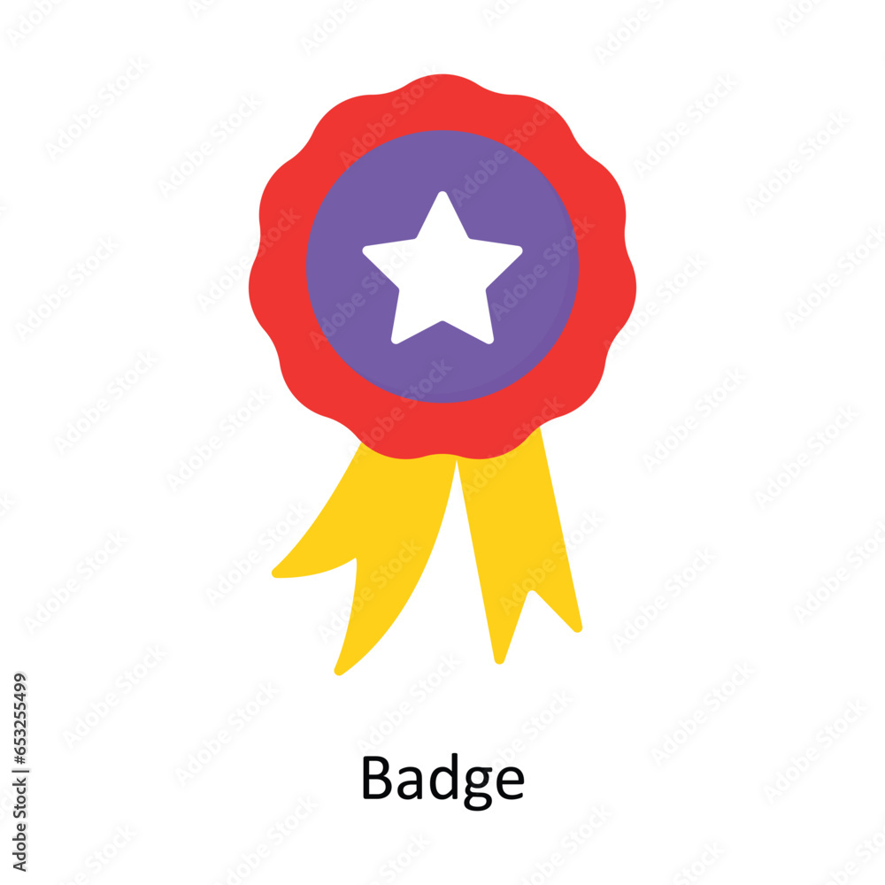 Badge vector Flat Icon Design illustration. Symbol on White background EPS 10 File Badge vector Flat Icon Design illustration. Symbol on White background EPS 10 File