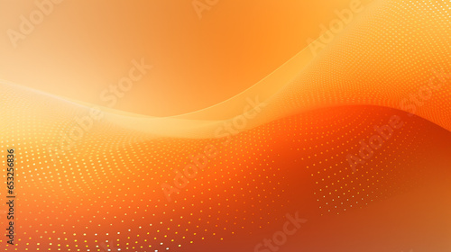 Abstract halftone background of small dots and wavy lines in orange colors.