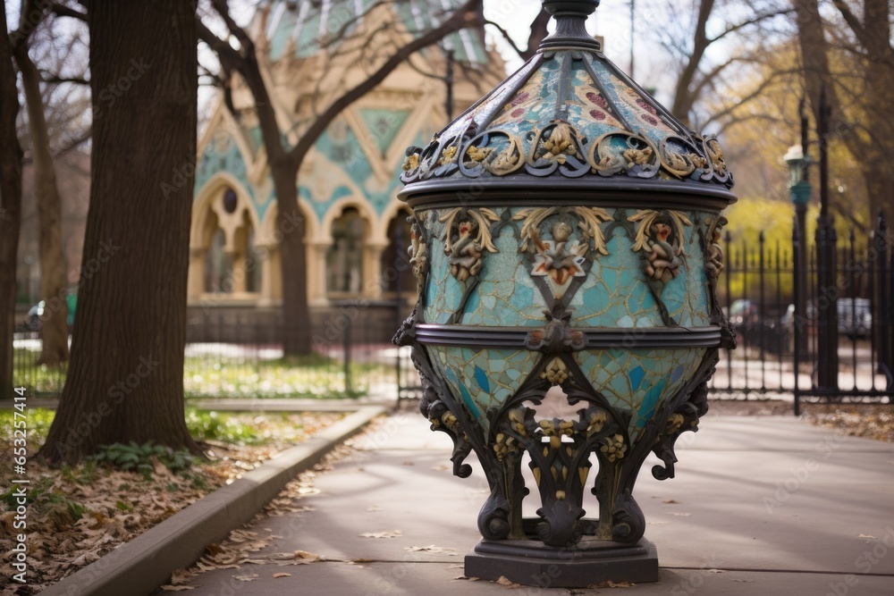 Obraz premium a vintage drinking fountain adorned with ornate designs