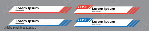 simple minimalist lower third banner television overlay, streaming information headline