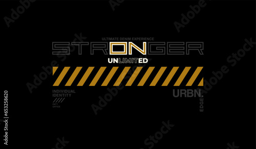 Stronger, abstract typography motivational quotes modern design slogan. Vector illustration graphics for print t shirt, apparel, background, poster, banner, postcard or social media content.