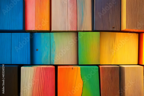 Colourful wooden background, close-up. Colorful wooden background