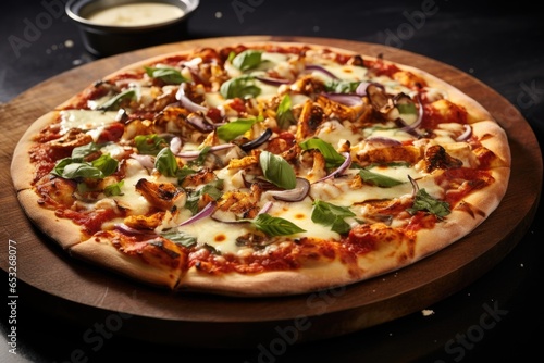 vegetarian pizza with cheese alternative toppings