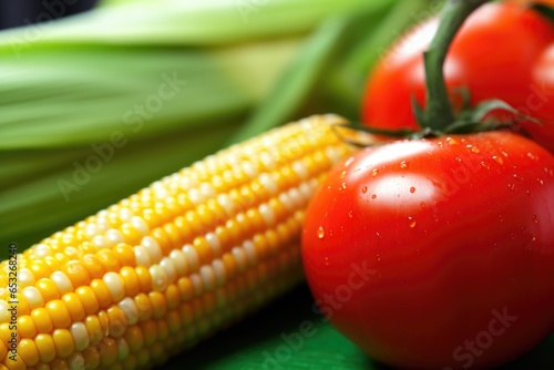 close-up of an ear of corn vibunzi for kwanzaa photo