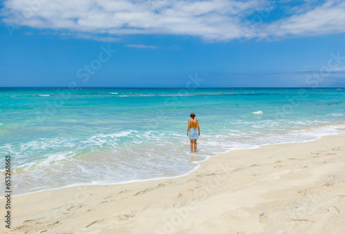 Corse (France) - Corsica is a big touristic french island in Mediterranean Sea, beside Italy, with beautiful beachs and mountains. Here the beach named Plage de Saleccia photo