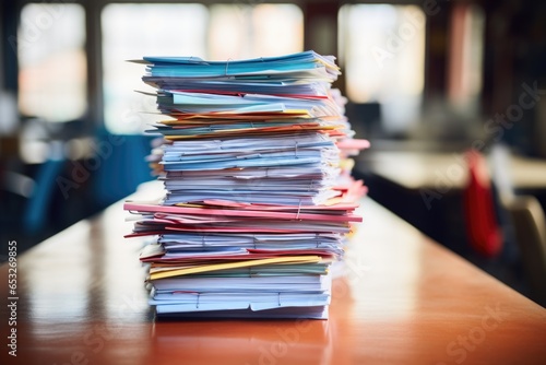 a stack of employment insurance claim forms photo