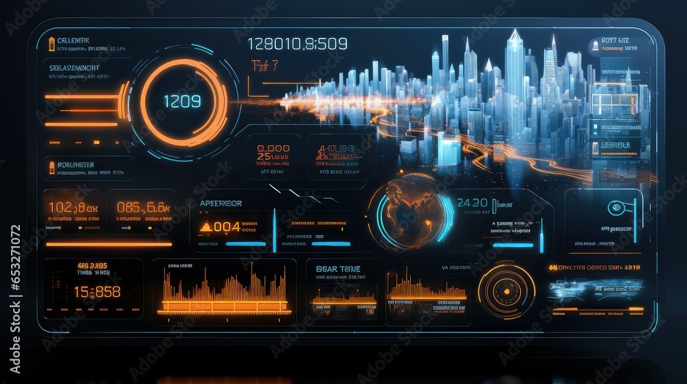 Obraz na płótnie app route dashboard futuristic illustration location technology, navigation city, ui street app route dashboard futuristic w salonie