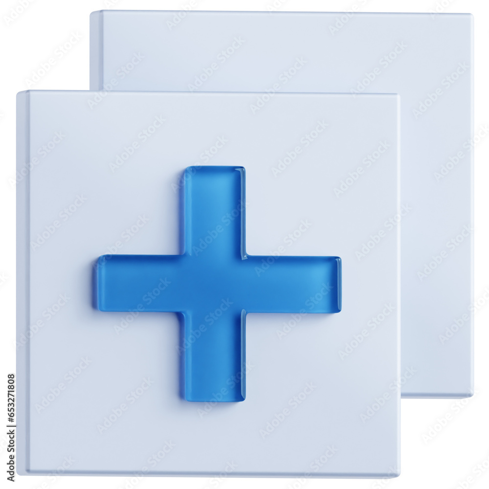 Fototapeta premium 3D Illustration of Duplicating Elements in Graphic Design App Interface