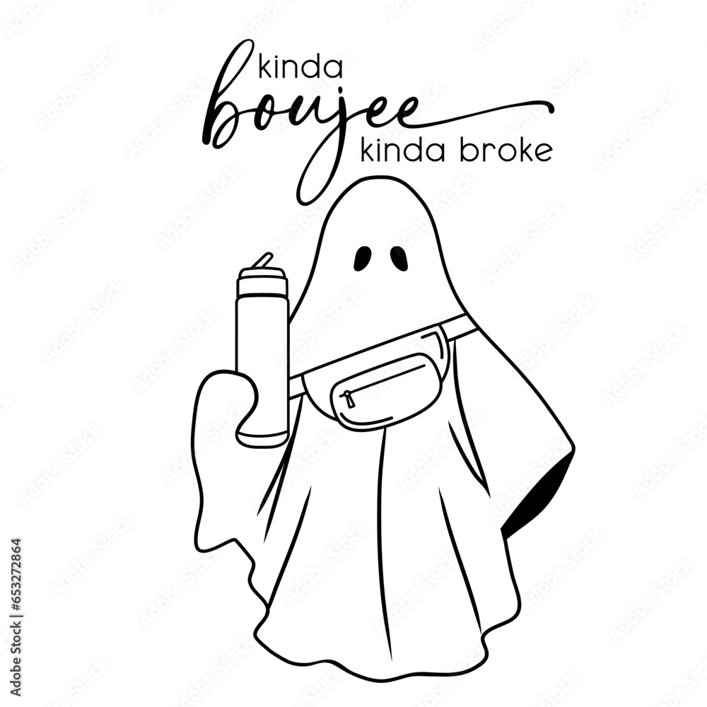 Boujee BOO JEE, Boujee SVG, kinda boujee kinda broke svg, Kinda Boujee