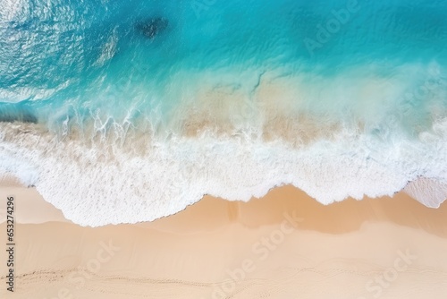 summer holiday beach ocean seascape top view copy space