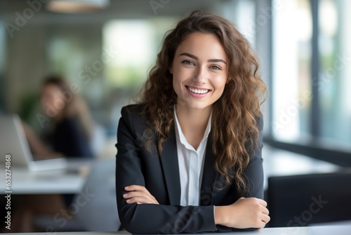 Smiling businesswoman in her office.