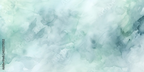 Pale gray blue green abstract watercolor drawing. Sage green color. Art background for design