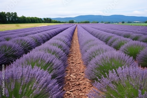 rows of aromatic lavender in a field