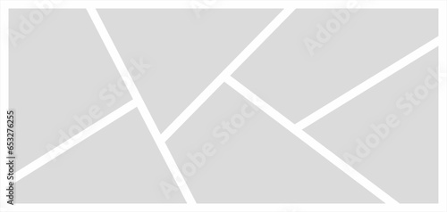 Pictures or photos frame collage. comics page grid layout abstract photo frames and digital photo wall template
