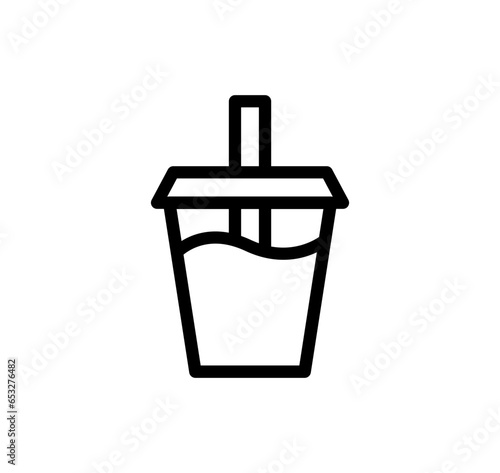 Drink icon. Lemonade, coffee, tea drink takeaway cup icon. 