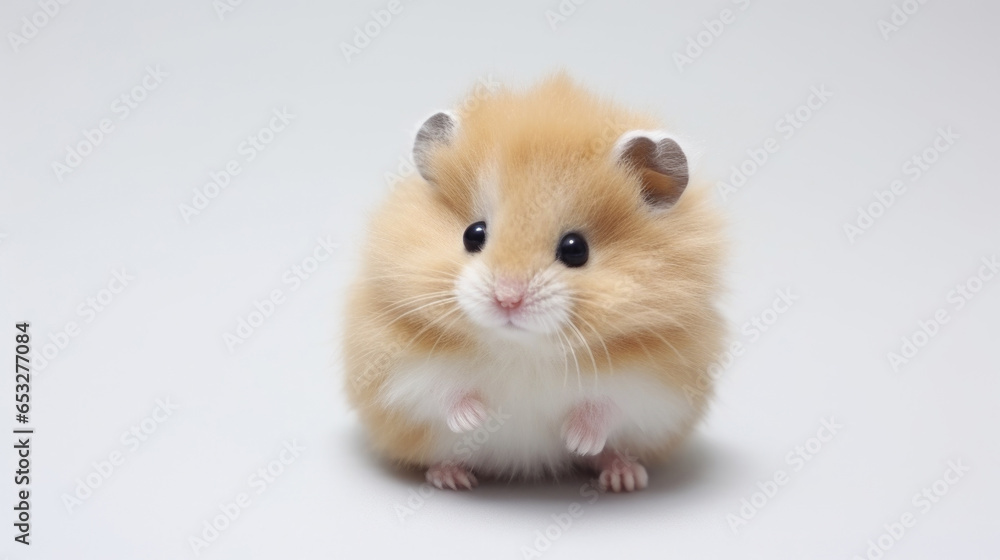 hamster Soft toy on a white background, cut