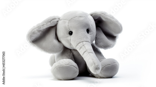 elephant Soft toy on a white background, cut