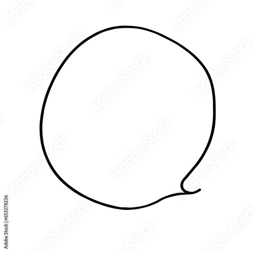 手書き風　まるいシンプルなふきだし